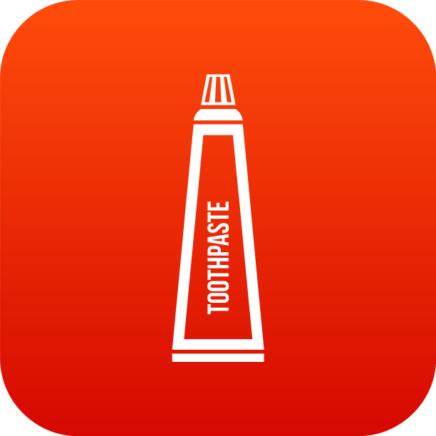牙膏管图标数码红色图片下载