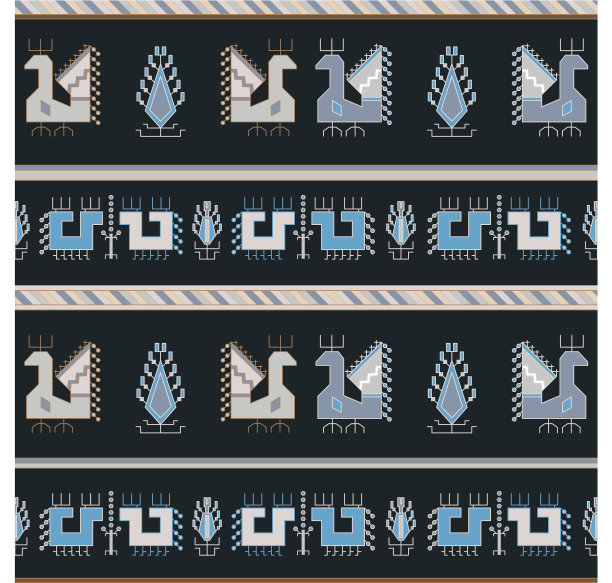 深色传统几何无缝图案图片下载