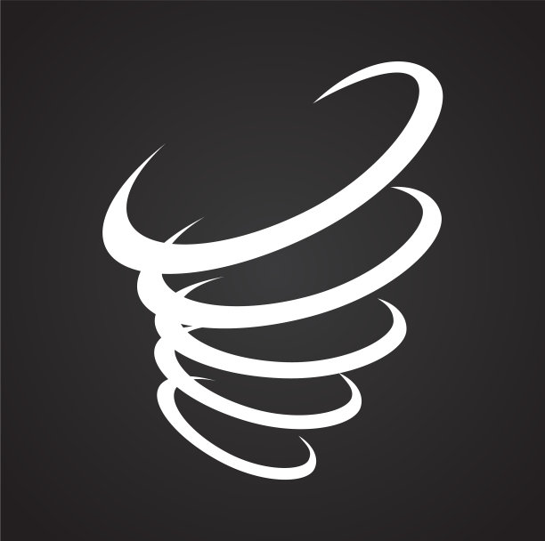 风图标上的黑色背景的图形和web图片下载