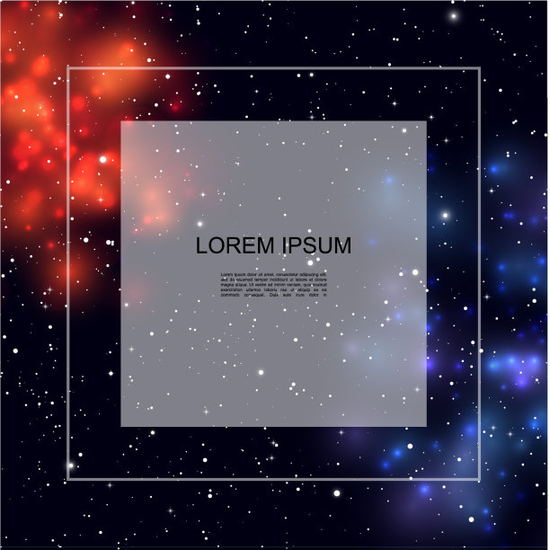 逼真的彩色星系模板图片下载