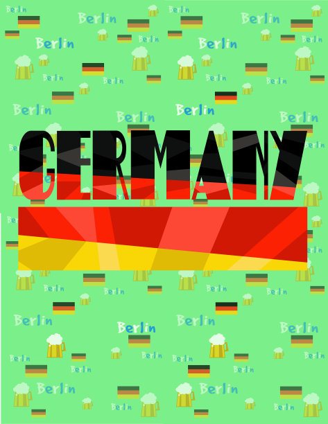 德国地图国家信息图图片下载