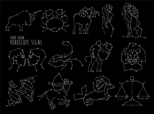 用手画出所有的星座图片下载