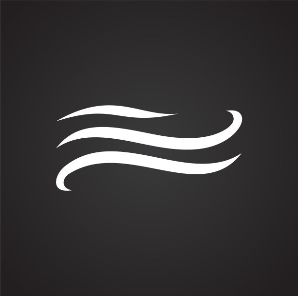 风图标上的黑色背景的图形和web图片下载