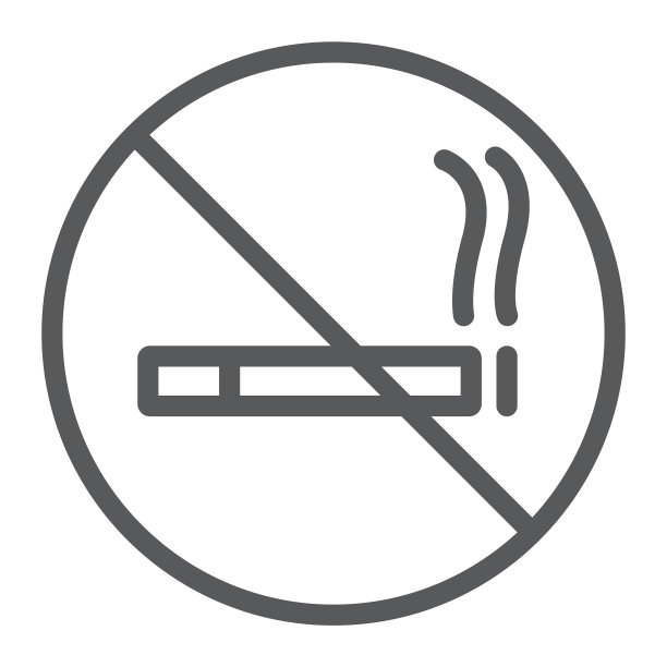 禁止吸烟线条图标图片下载