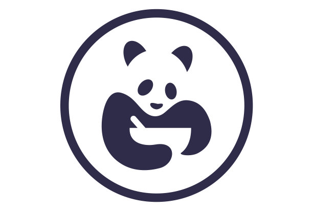 熊猫食品标志图标概念图片下载