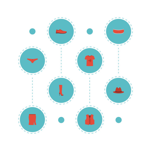 平图标马甲短裤服装等图片下载