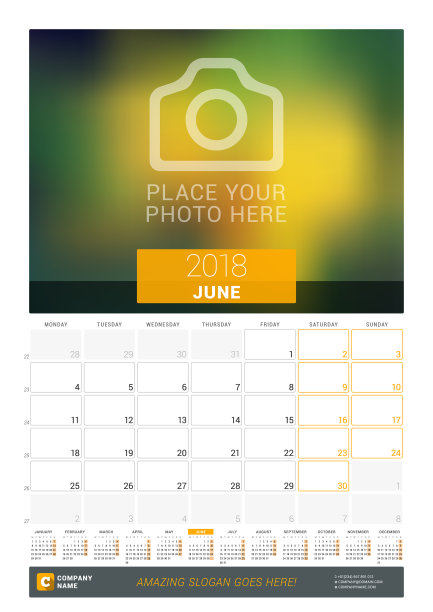 2018年6月挂历2018年图片下载