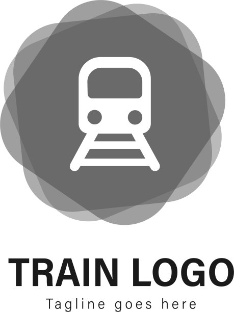 现代火车Logo设计模板图片下载