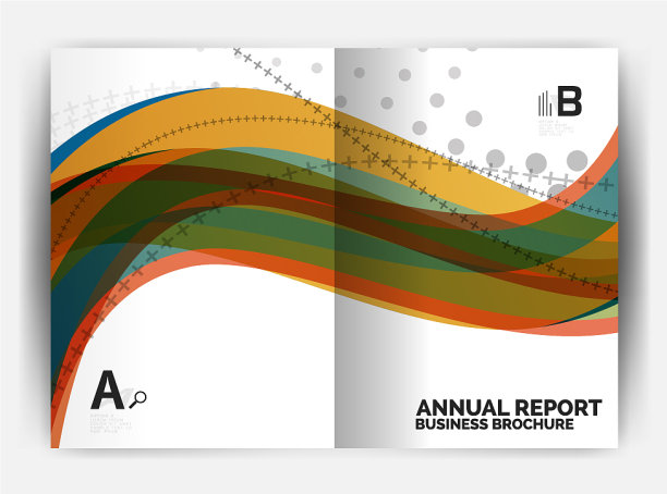 业务报告覆盖模板波图片下载
