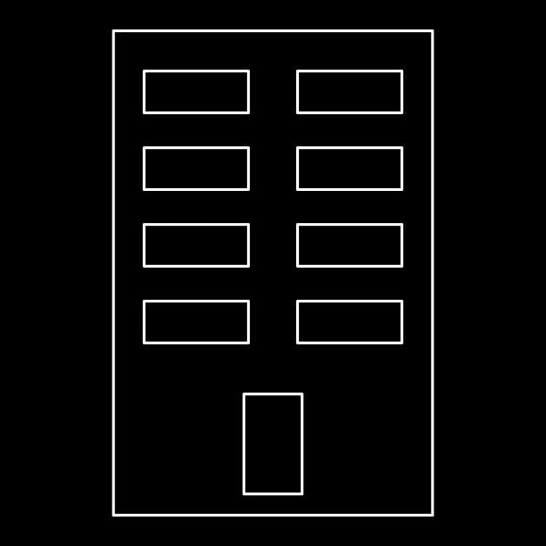 建造白色路径图标图片下载