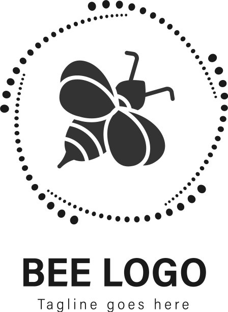 现代蜜蜂Logo模板设计图片下载