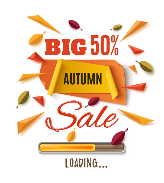 大秋销售抽象横幅图片下载