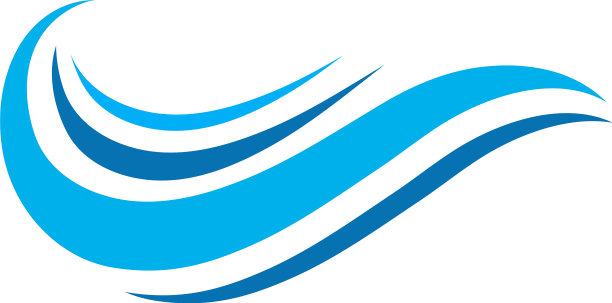 水波符号和图标标志模板图片下载