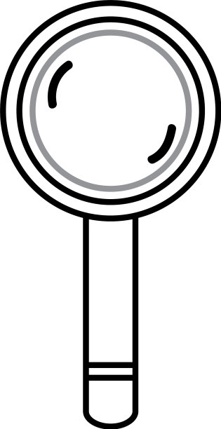 线条放大镜工具对象设计图片下载