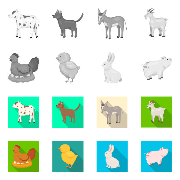 饲养和厨房标志图片下载