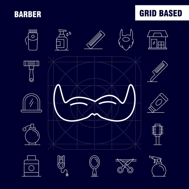 理发线图标设置的信息图表移动图片下载