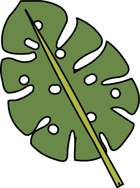 热带叶子装饰图标图片下载