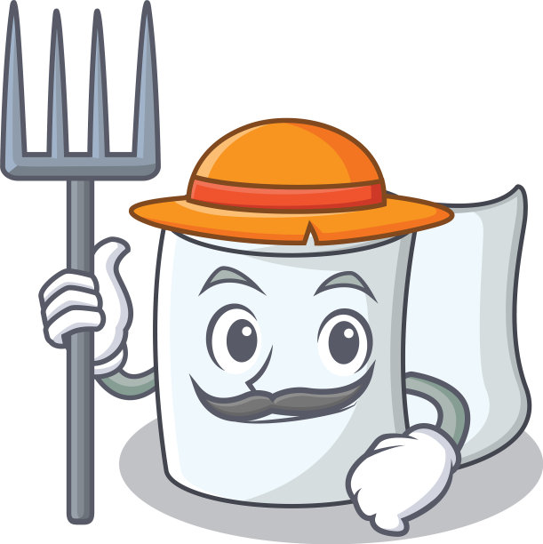 农民组织卡通人物风格图片下载