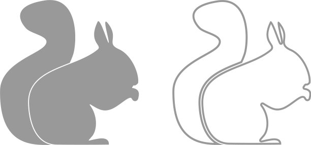 松鼠灰色设置图标图片下载