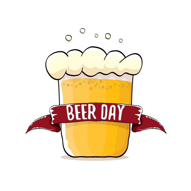 国际啤酒日标签图片下载