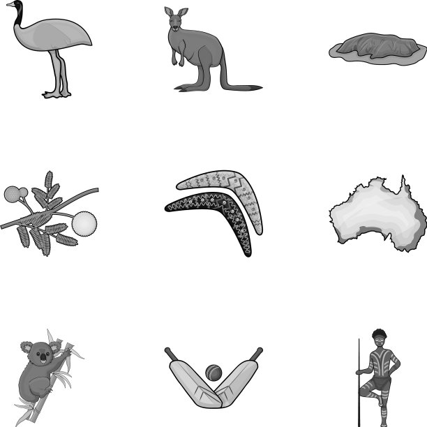 国家象征澳大利亚的网页图标图片下载