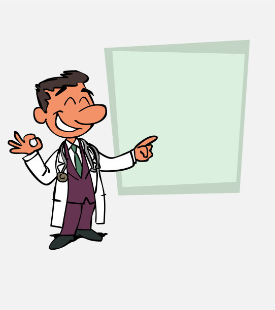 快乐的白人医生做了个ok的手势图片下载