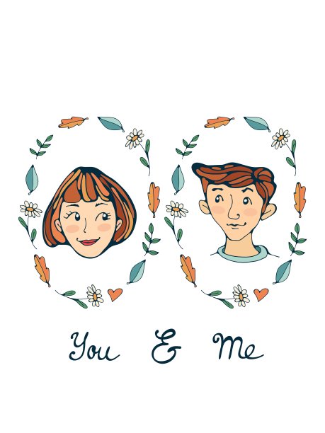 你和我的浪漫组合有两个特征图片下载