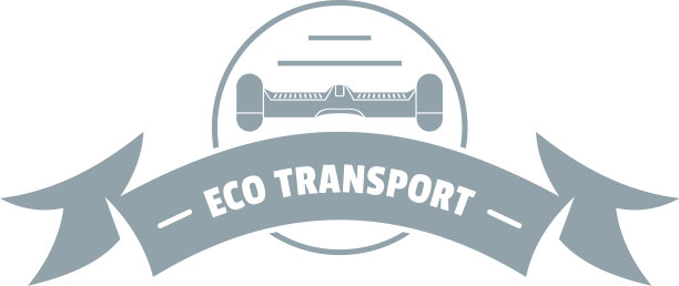 生态陀螺滑板车标志简约的灰色风格图片下载