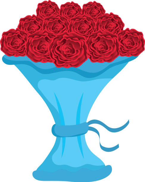 玫瑰花束图标图片下载