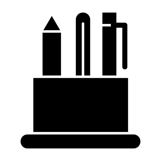 笔筒固体图标铅笔盒图片下载