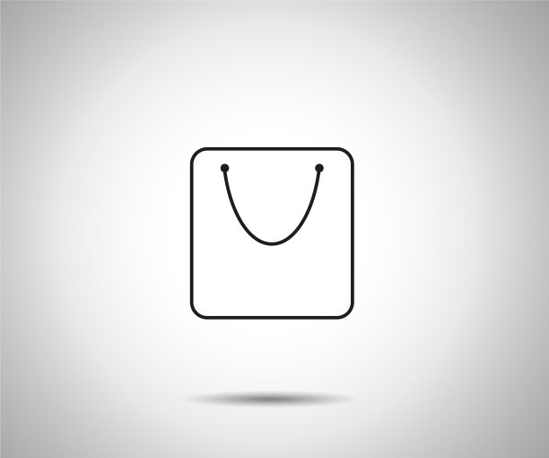 纸购物袋图标网上商店图片下载