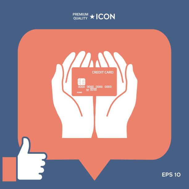 手握信用卡图标图片下载