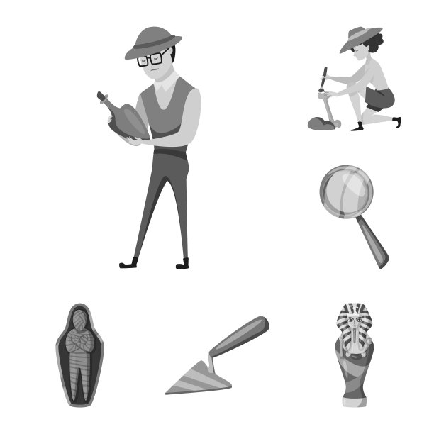 孤立的对象的故事和发现标志集图片下载