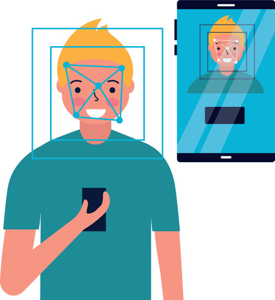 人脸扫描生物识别数字技术图片下载
