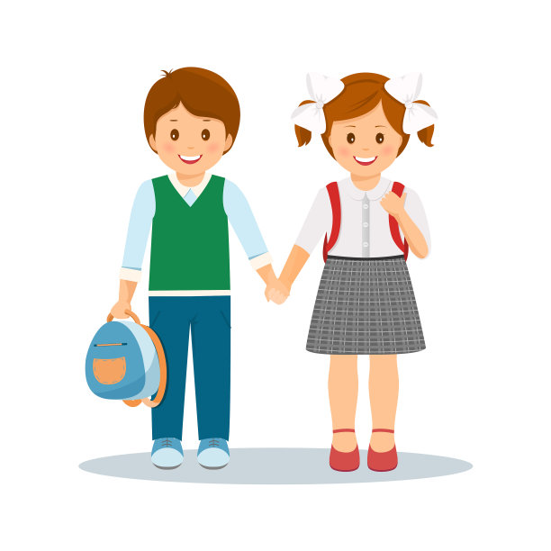 学校的孩子——男孩和女孩图片下载