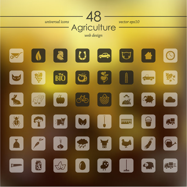 一套农业图标图片下载