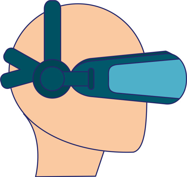 戴着虚拟现实眼镜的男人图片下载