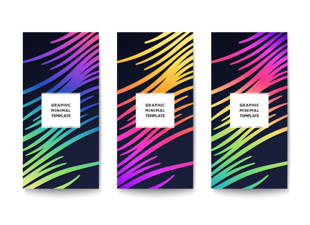 时尚的3d分层横幅图片下载