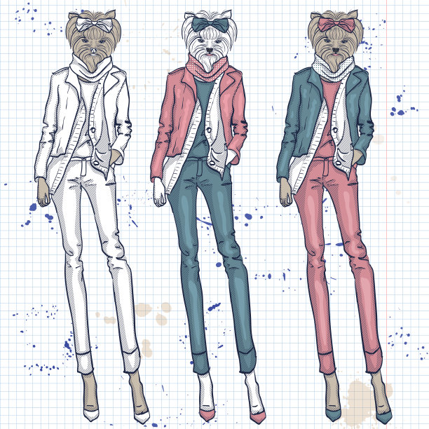 一套3模型与狗头图片下载