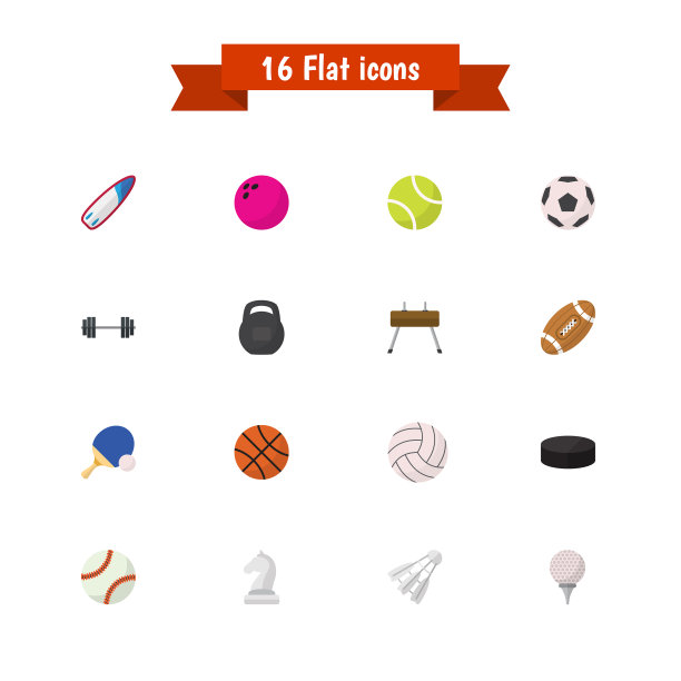 一组16可编辑的活动图标包括符号图片下载