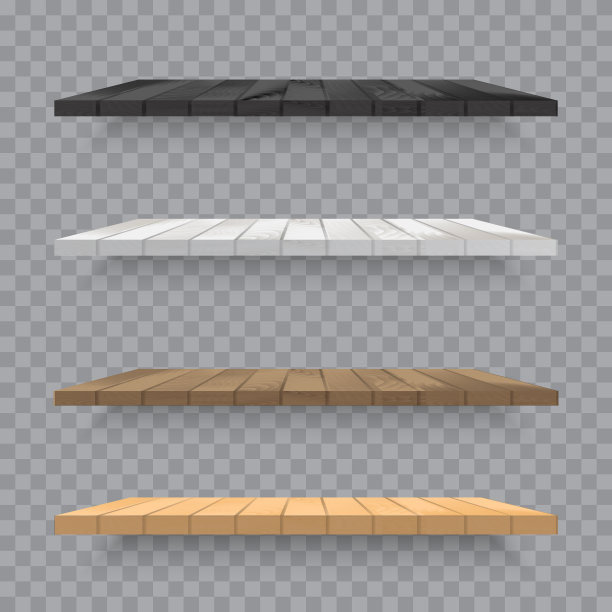 一套木制架子上透明的背景图片下载