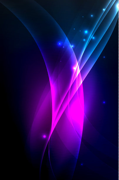 在黑暗中冒着烟的发光的波浪图片下载