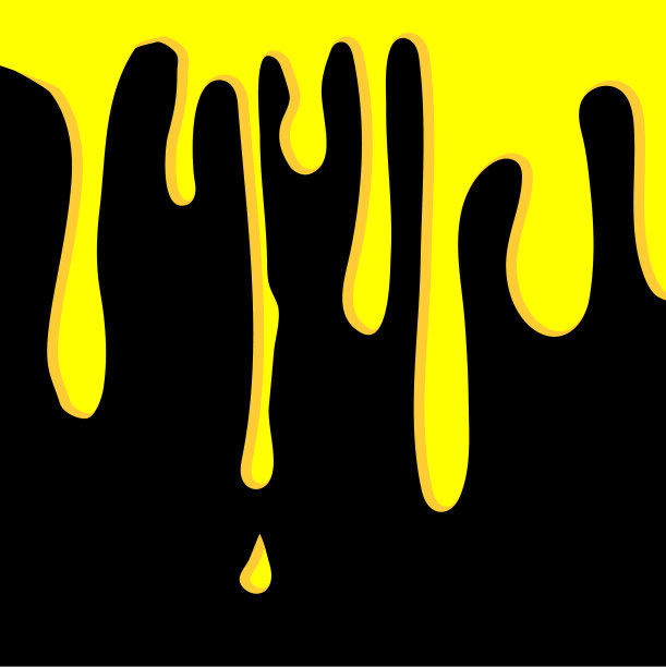 金黄色的漆滴黑色的底色图片下载