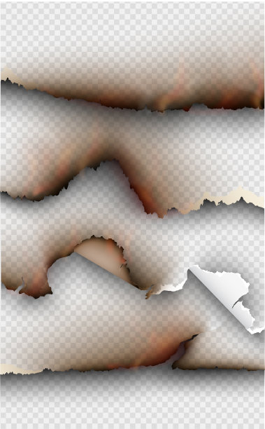 设计燃烧模板撕毁纸与火图片下载