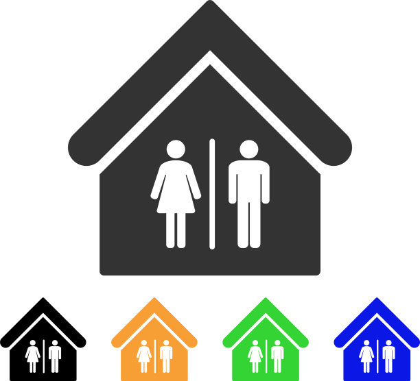 厕所建筑图标图片下载