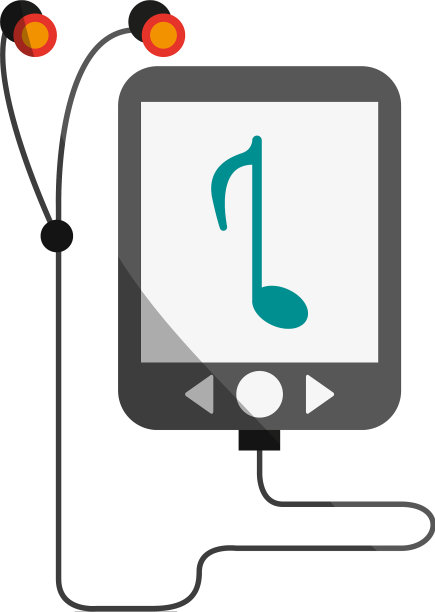 便携式音乐播放器图标形象图片下载