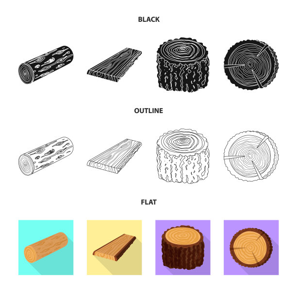设计树和原始图标的集合图片下载