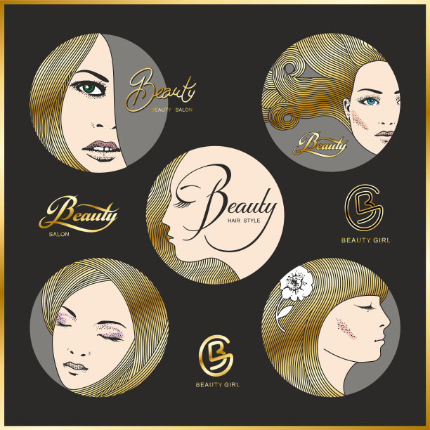 一组漂亮的金发女孩的脸图片下载