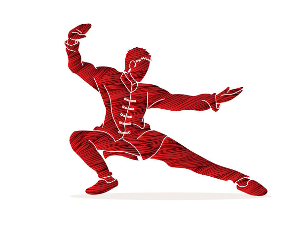 武侠摆姿势准备打斗图形图片下载