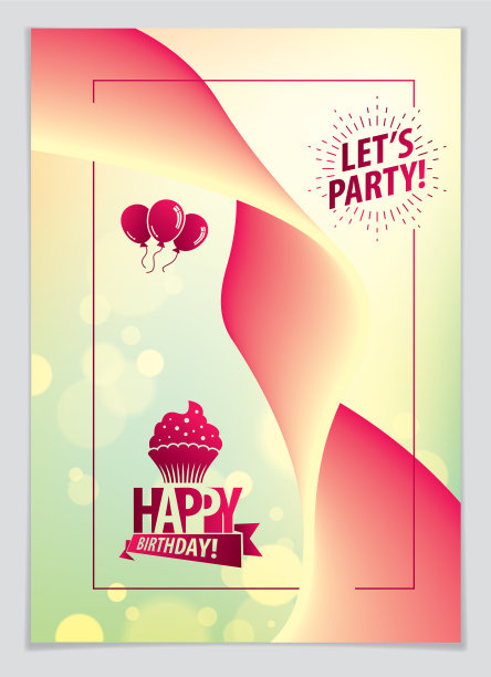 生日贺卡上有字母图片下载